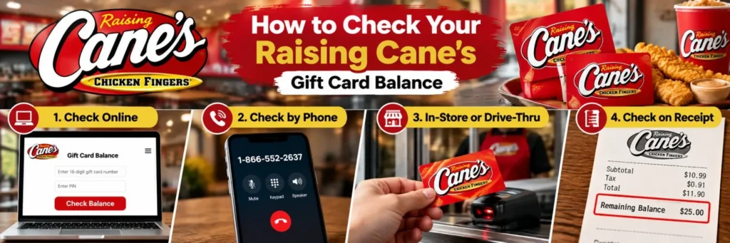How to Check Your Raising Cane’s Gift Card Balance