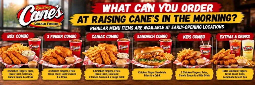 Raising Cane’s Morning Menu Banner