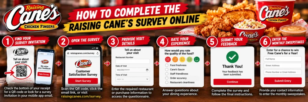 Raising Cane’s Survey Guide Infographic